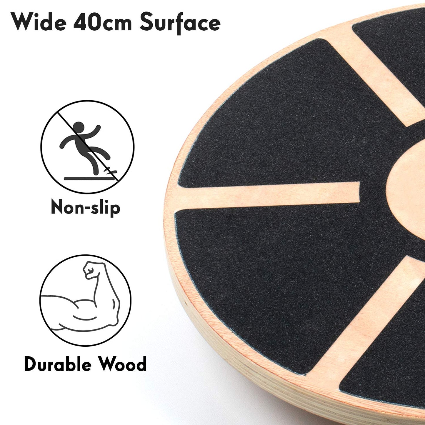 FLG Fitness Revolve Non-Slip Wooden Balance Board