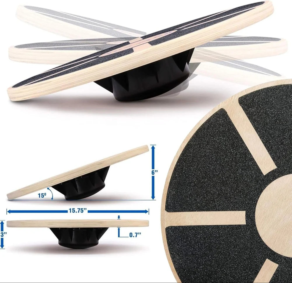 FLG Fitness Revolve Non-Slip Wooden Balance Board
