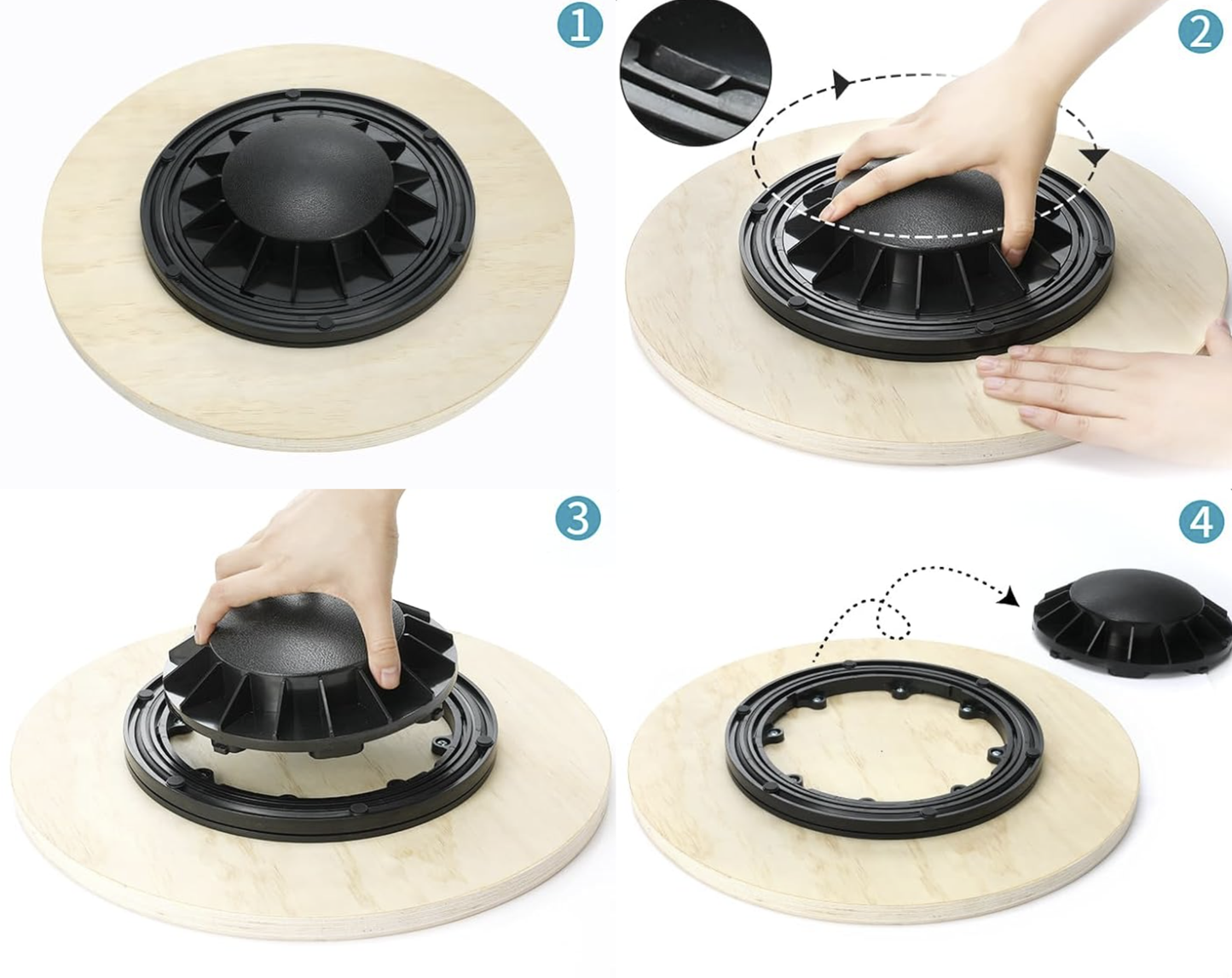FLG Fitness Revolve Non-Slip Wooden Balance Board