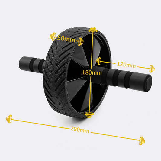 FLG Ab Wheel Roller, Including  Abdominal Exercise Set, Exercise equipment, for Core Abs, Max. 150 kg, Home Training, Abdominal Roller, Workout equipment, For Push Ups